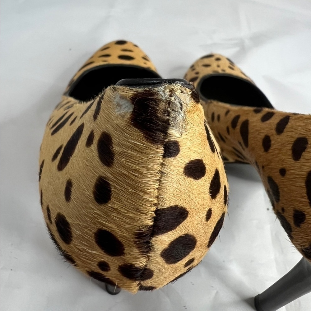 Tory Burch Cheetah Print Calf Hair Heels Pumps Women's Size 8M Classic Style - Picture 6 of 15